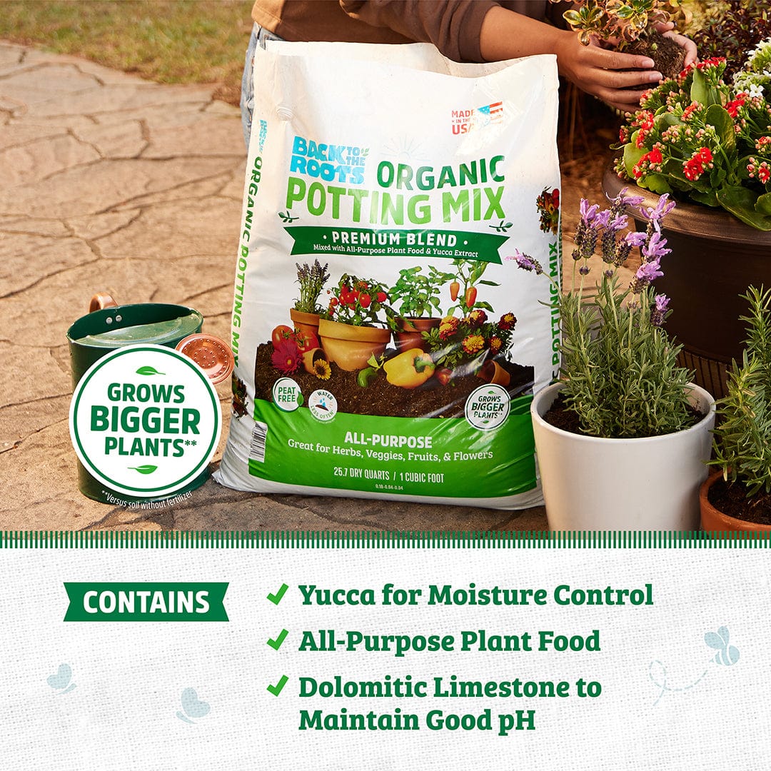 Organic Premium Blend Potting Mix 1 cu.ft. – 4 Pack - Image 7