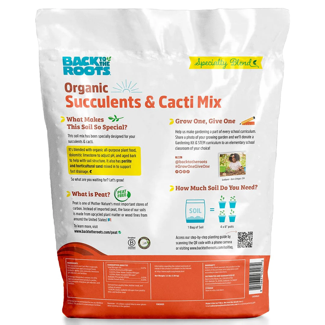 Organic Succulents & Cacti Mix Specialty Blend (6 QT) - Image 6